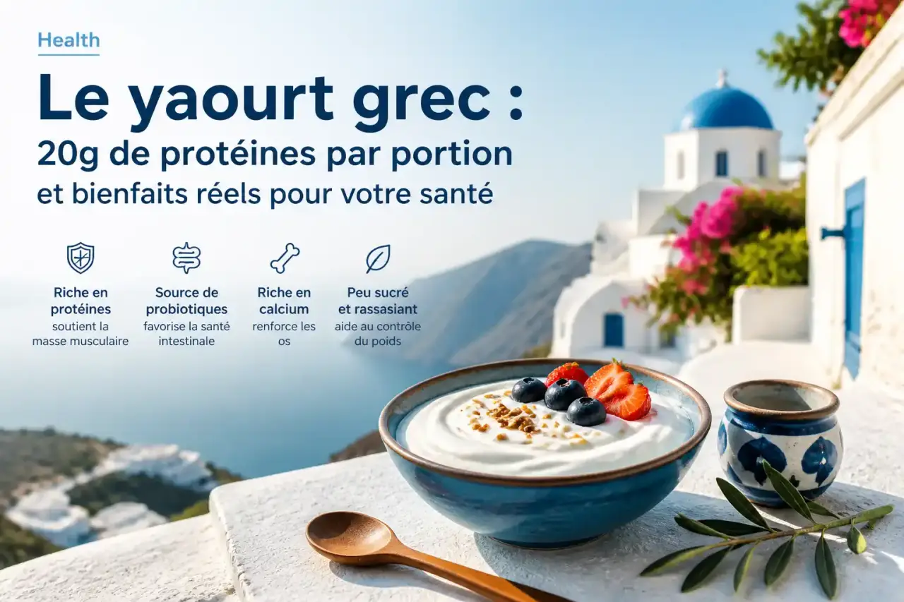 Le yaourt grec : 20g de protéines par portion et bienfaits réels pour votre santé