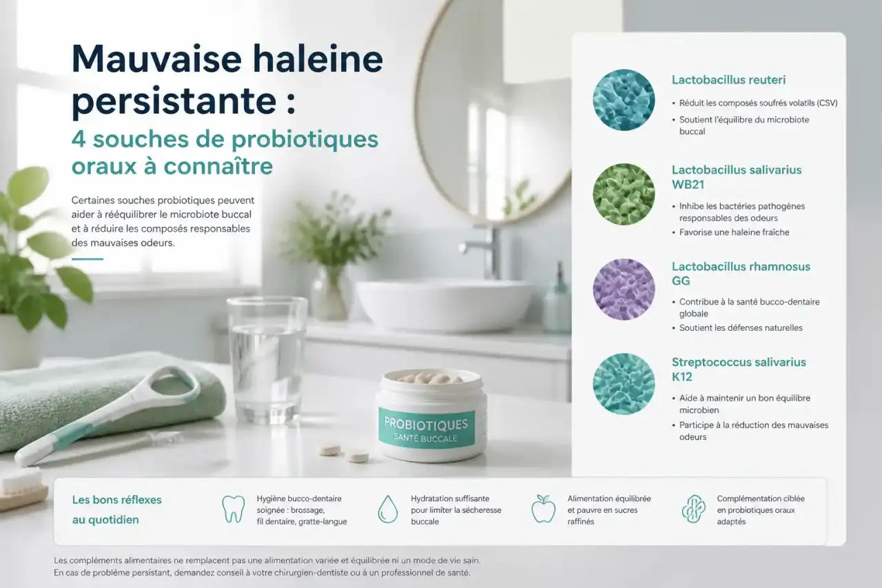 Mauvaise haleine persistante : 4 souches de probiotiques oraux à connaître