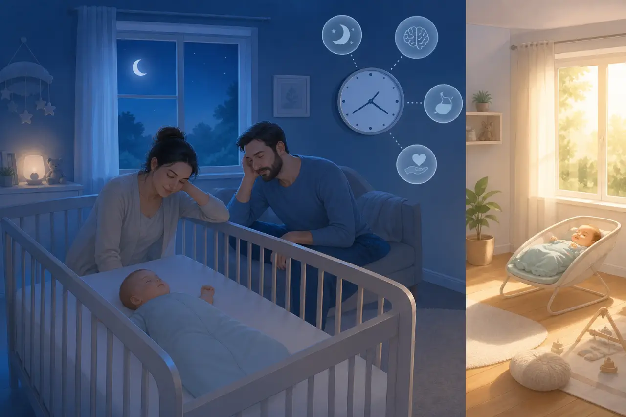 Sommeil bébé 4 mois : pourquoi les réveils nocturnes et les siestes courtes apparaissent