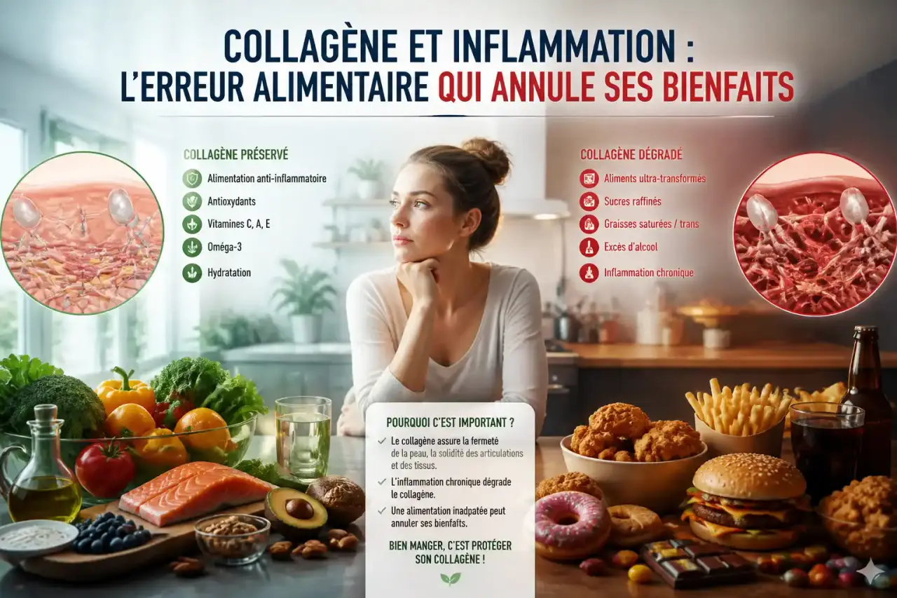 Collagène et inflammation : l'erreur alimentaire qui annule ses bienfaits