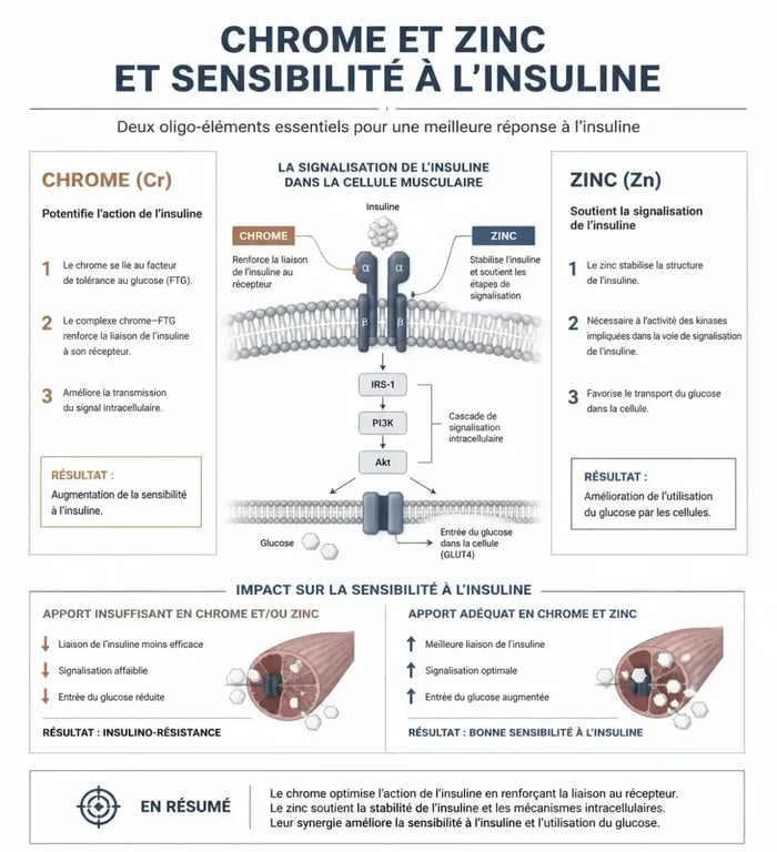 Rôle du chrome et du zinc dans la régulation de la glycémie pour les personnes diabétiques