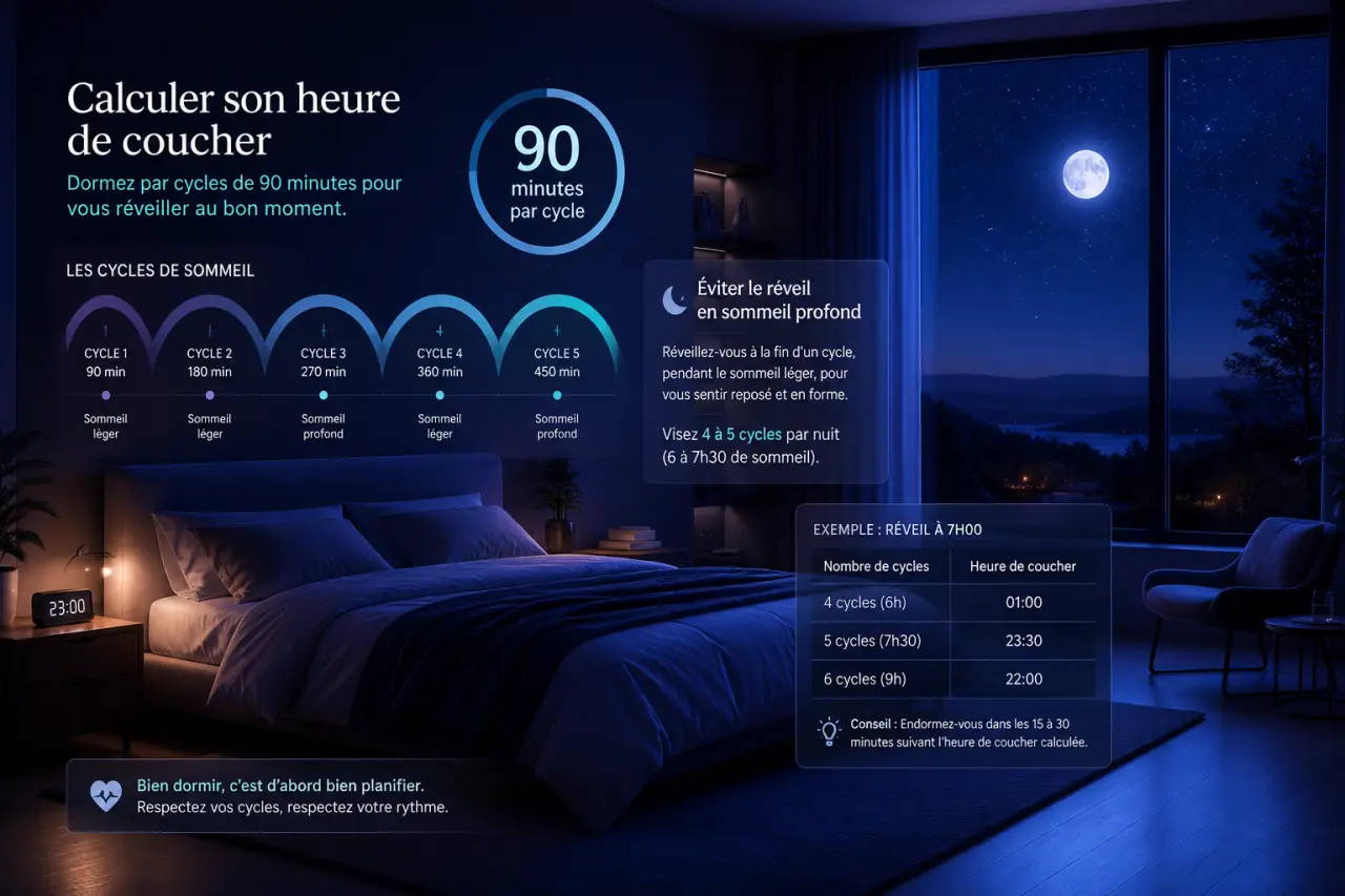 90 minutes par cycle : calculer son heure de coucher et éviter le réveil en sommeil profond