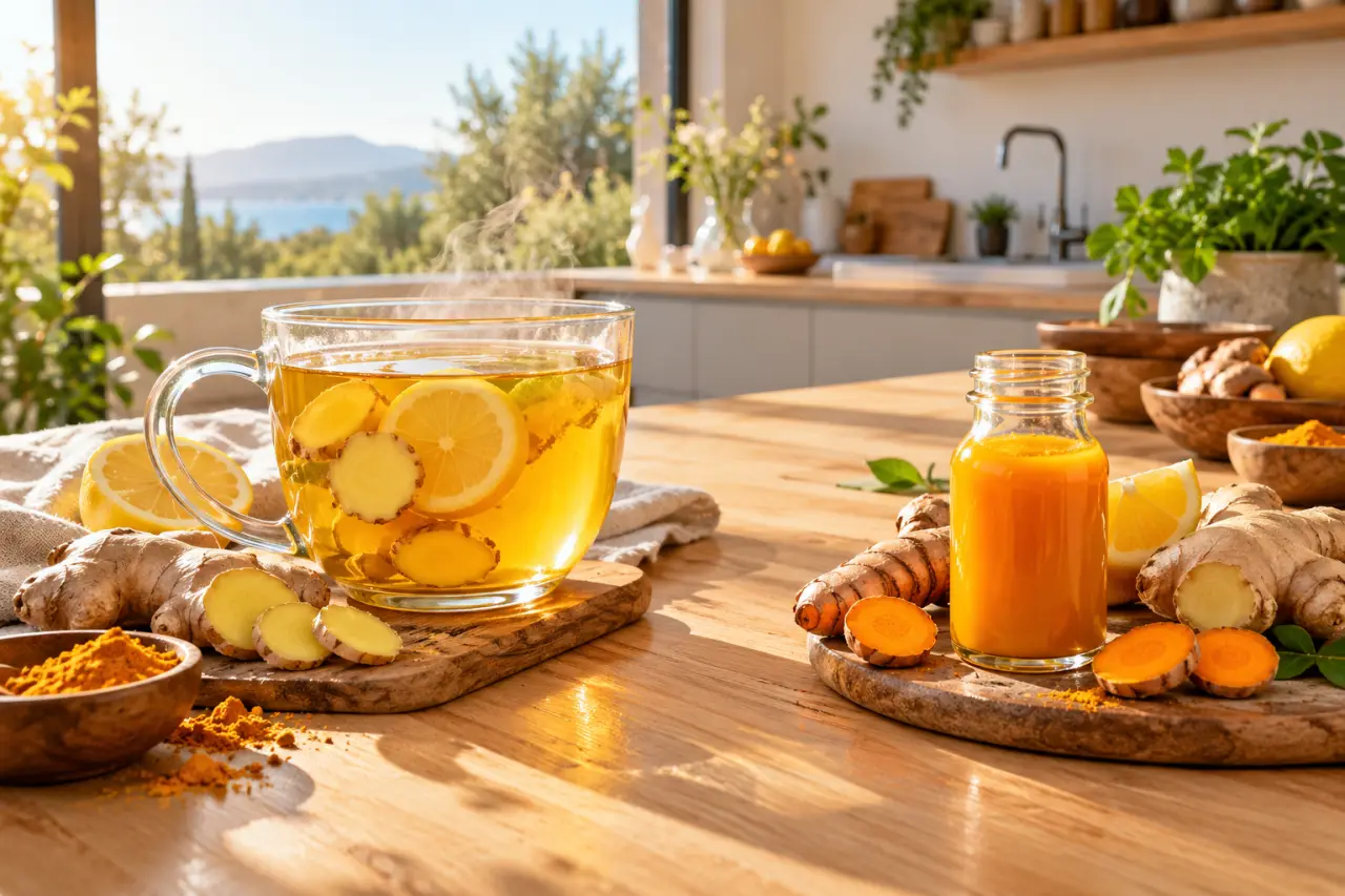 Gingembre et curcuma : infusion légère ou shot concentré, deux usages différents